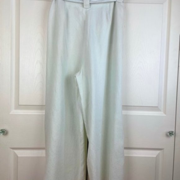ADY P Pale Chambray  White Wide Leg Pants 16 - Picture 9 of 13